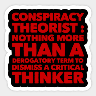 Critical thinker Sticker